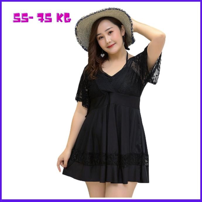 Swimsuit Wanita Rok Lace Celana Pendek Big Size Seksi Baju Pantai Dres