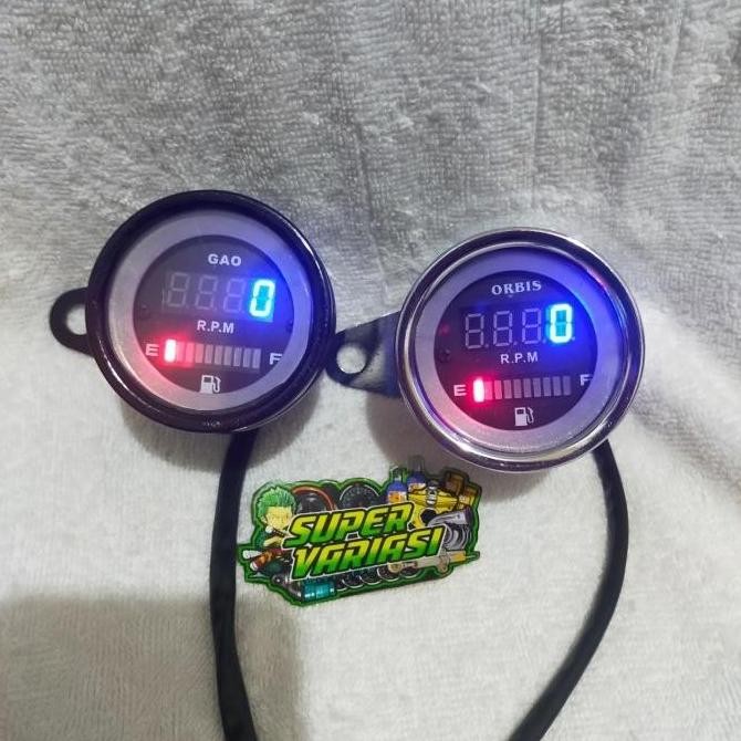 TACHOMETER RPM DIGITAL PLUS FUEL AMPERE BENSIN MOTOR MOBIL TERBARU