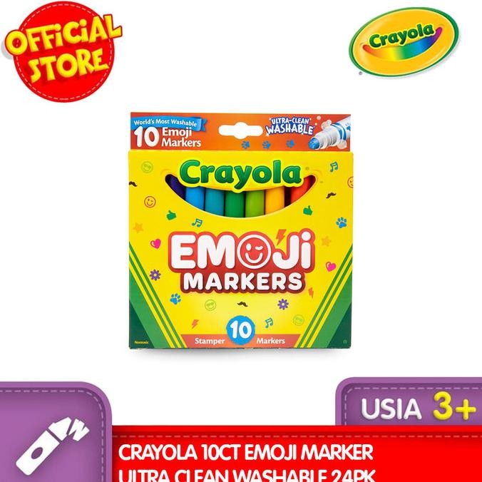 

CRAYOLA 10ct Emoji Marker Ultra Clean Washable 24Pk