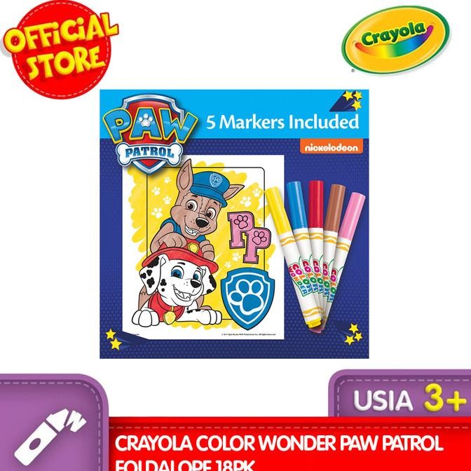 

CRAYOLA Color Wonder Paw Patrol Foldalope 18Pk