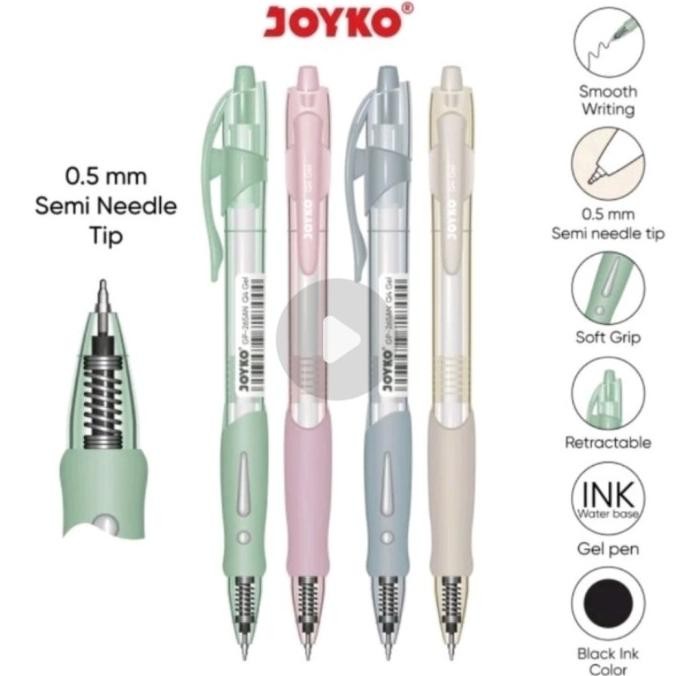 

New Arrival ! Pulpen Joyko Q4 Gel GP-265AN - 12 Pcs