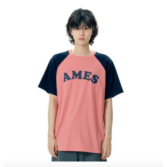 ALAND - AMES - Ames Raglan Tee Pink - Atasan Kaos Pink Unisex