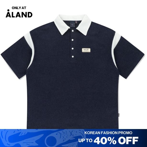 [ALAND] ROMANTIC CROWN - 4 Button Classic Polo Shirt Navy - Atasan Kaos Navy Unisex