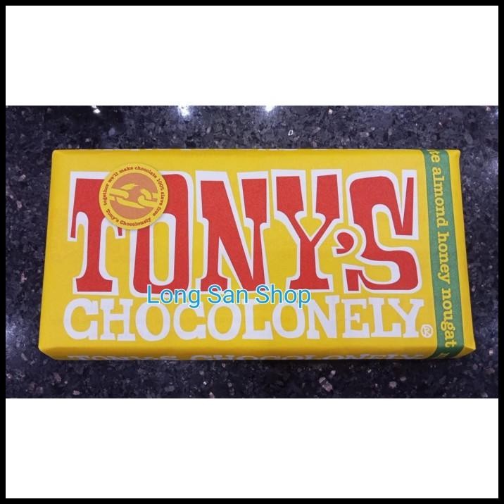 

Tony'S Chocolonely Milk Chocolate Almond Honey Nougat 180 Gr - Coklat