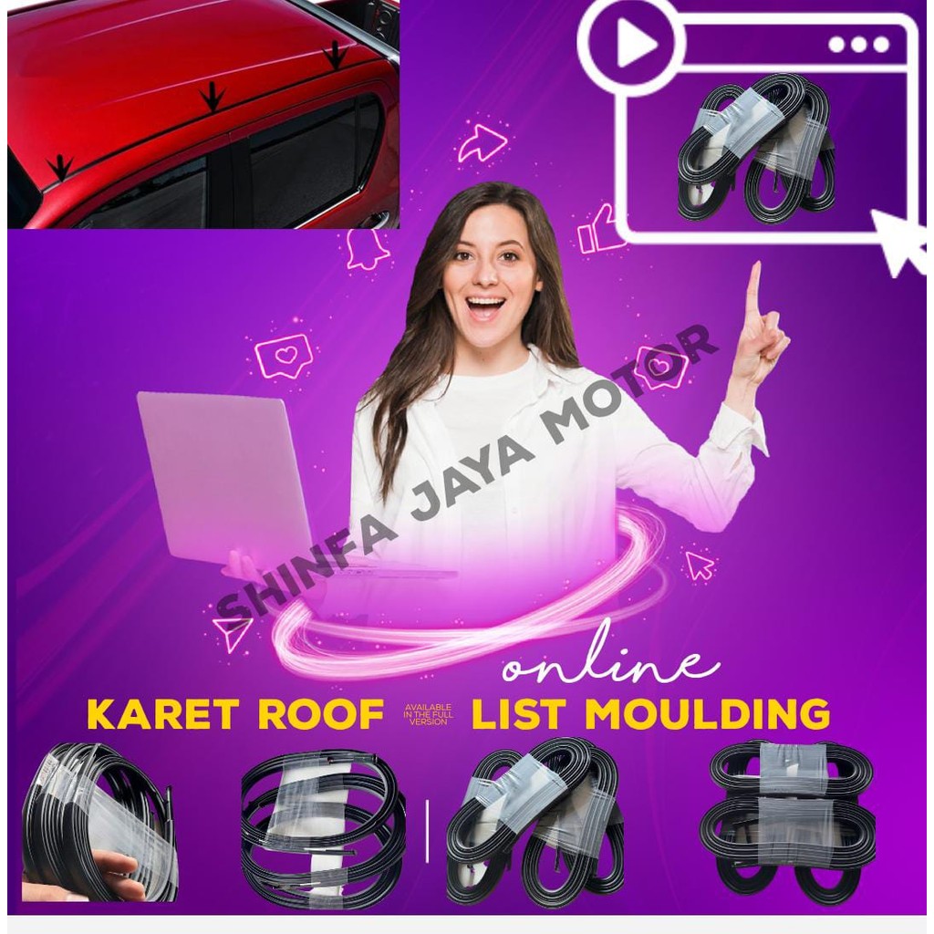 driip side /list moulding /karet list atap mobil /karet roof COROLLA ALTIS/ 2013-UP