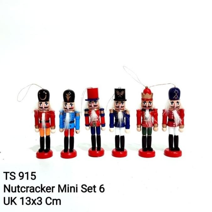 

Sale! Nutcracker Natal Set 6 Miniatur Pajangan Prajurit Christmas Hadiah Kado Santa Ornamen Natal Pajangan Meja Murah