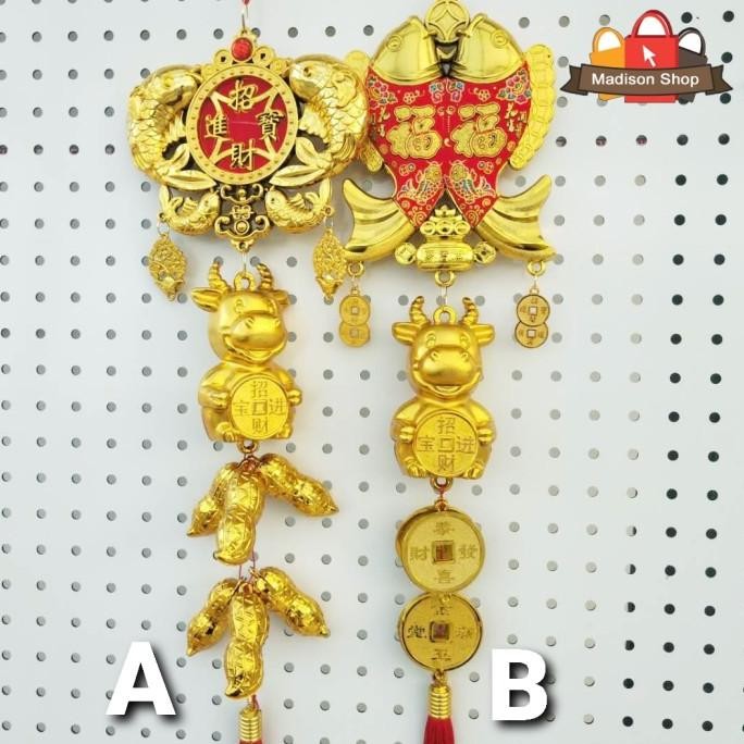 

Sale! Gantungan Imlek Kerbau Emas Besar Gong Ci Fa Cai Dekorasi Imlek Murah