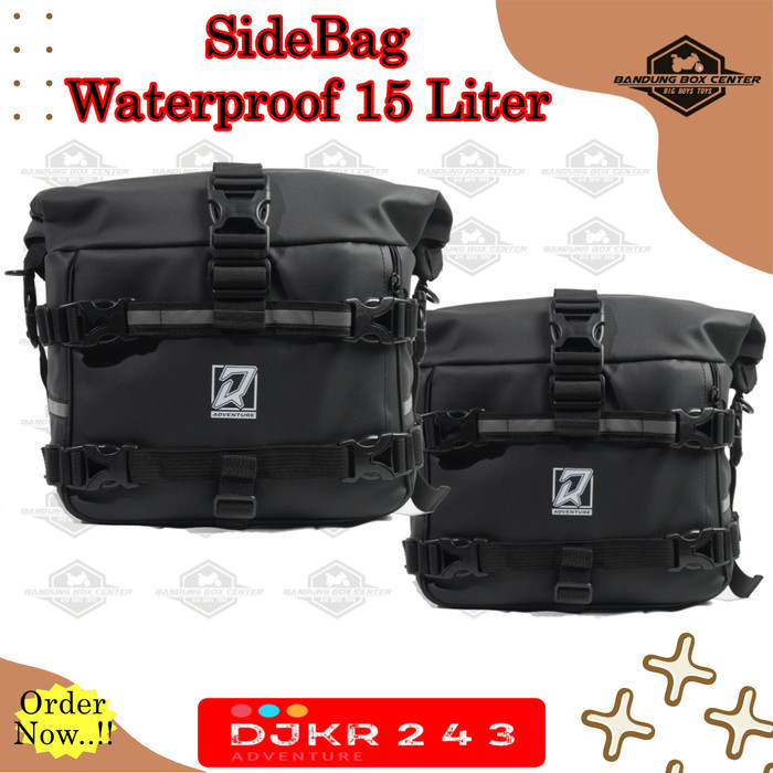 TERBARU - Sidebag Motor 15 Liter Tas Samping Motor Side Bag Tas Motor Waterproof Anti air 15L DJKR