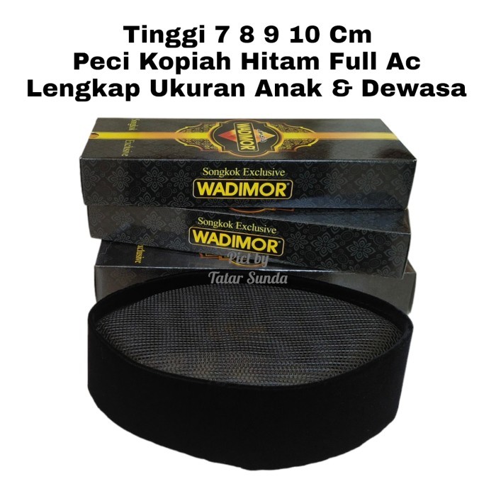 Peci Peci Kopiah Songkok Wadimor Motif Full Ac Tinggi 7 8 9 10 Cm - Tinggi 7 Cm, No 3 kopiah songkok