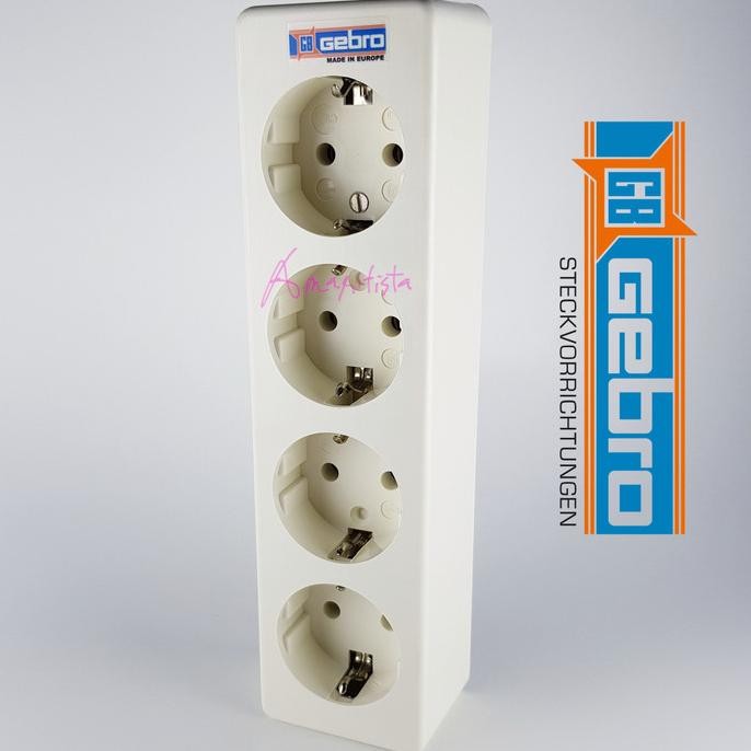 Produk Baru Stop Kontak Arde 4 Lubang GEBRO Made in EUROPE SNI LMK Outbow