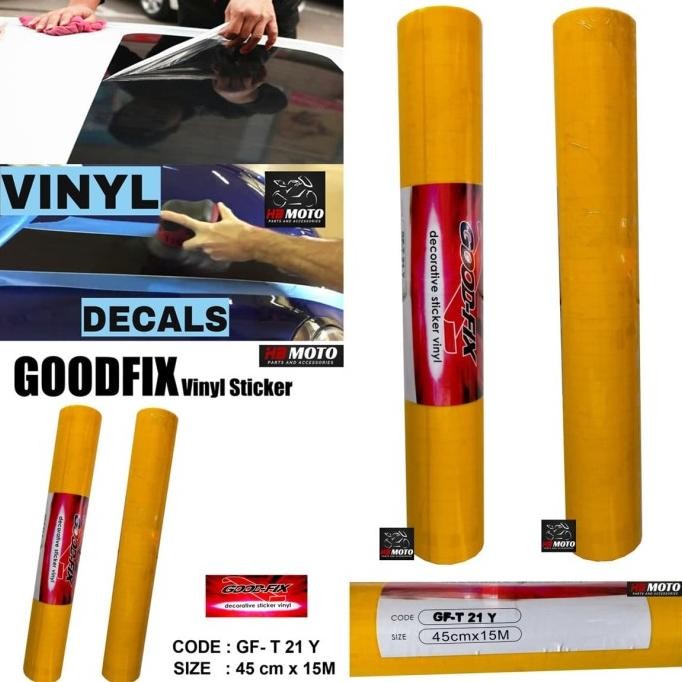 

READY STOCK STICKER VINYL GOODFIX KUNING TUA TRANSPARAN ( GF-T21 Y )(45 CM X 15 M)