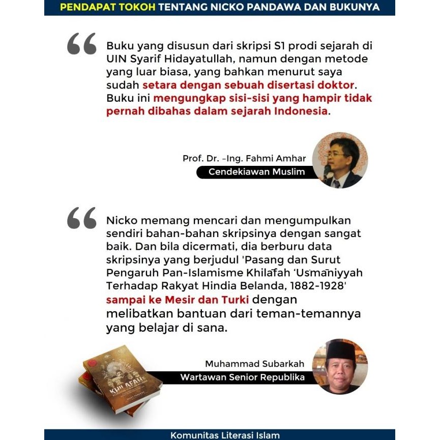 

Buku "Khilafah Dan Ketakutan Penjajah Belanda" Original Dan Terpercaya