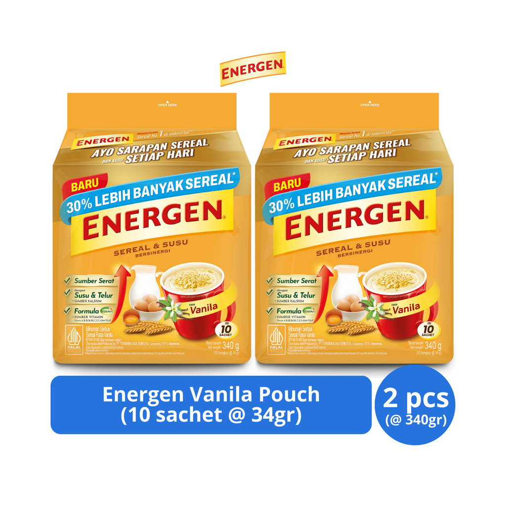 

Energen Vanila Pouch 10s @ 34gr x 2 pcs