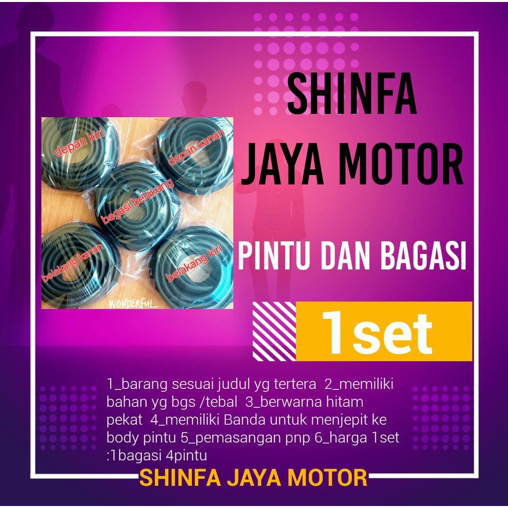 Karet bagasi /balon pintu /karet peredam pintu CIVIC FERIO(full set )