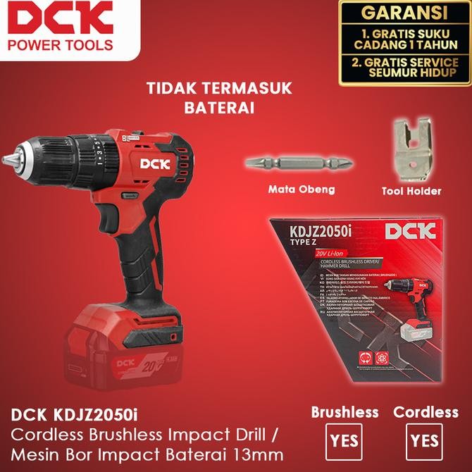 DCK KDJZ2050IEM CORDLESS BRUSHLESS IMPACT DRILL / MESIN BOR IMPACT