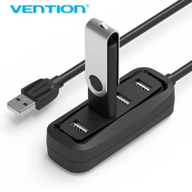

Diskon! Vention VAS-J43-B100 USB HUB 2.0 4 Port OTG Support Pure Power 1 METER