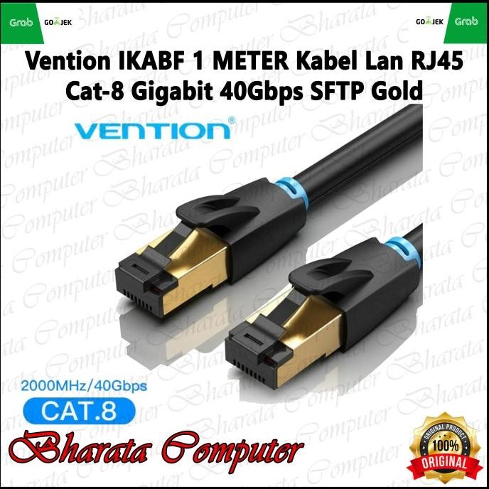 

Diskon! Vention IKABF 1 Meter Kabel Lan RJ45 Cat8 Gigabit 40Gbps SFTP Gold