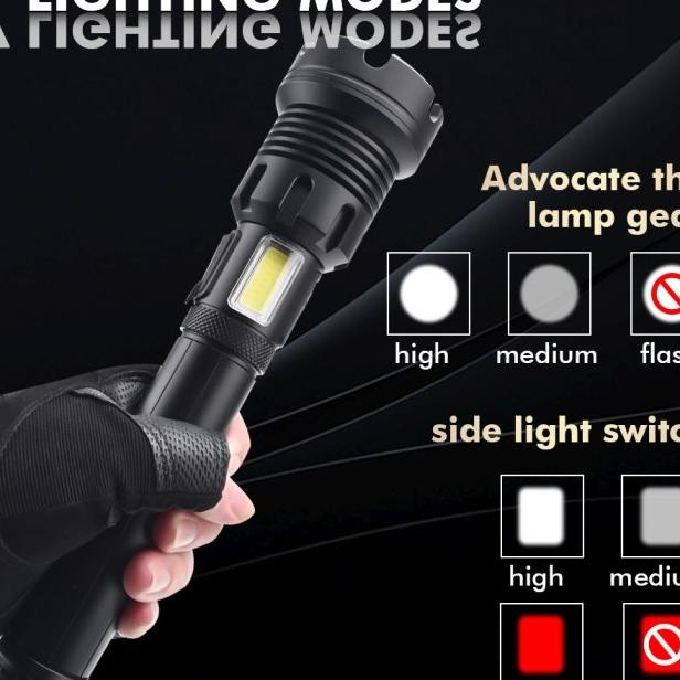Senter Swat Led / Senter Led Xhp-160 / Senter Cas Usb Portable 7 E