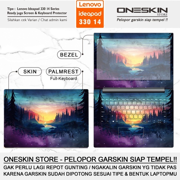 Sale Garskin Stiker Laptop Lenovo Ideapad 330-14 15 Bening Gambar Full Body