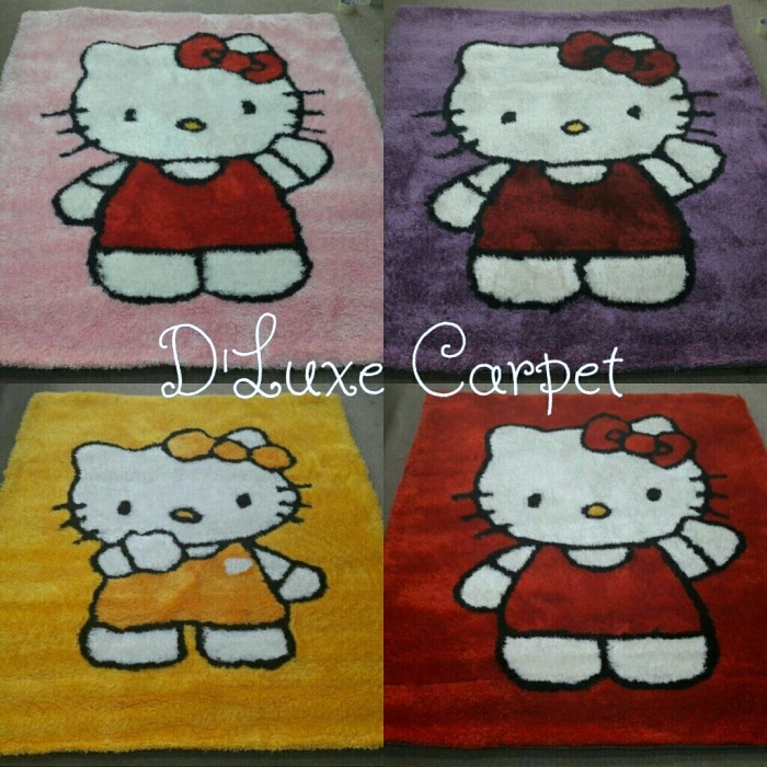 HARGA DISC - Hello Kitty Shaggy Carpet Import 150 x 200