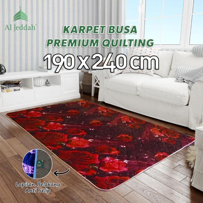 TERBARU - Karpet Busa Lantai 190x240 Anti Slip Busa Premium Quilting Tebal Empuk