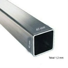 Pipa Kotak / Hollow / Holow 40X40 Stainless Steel Asli