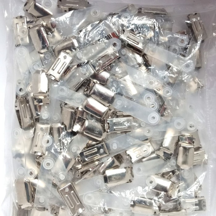 

JEPIT KERANG BESI/KAITAN TALI ID/JEPITAN ID CARD/HARGA 1 PACK/ID CARD