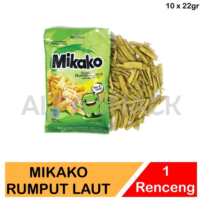 

TERBARU Mikako Snack Rasa Rumput Laut Kemasan Pack (10 x 22gram)