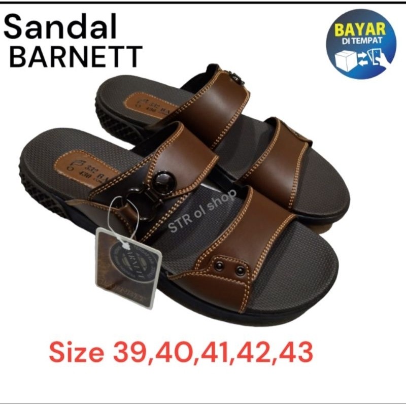 Sepatu Wanita SANDAL SLOP BARNETT ECCO 01 PESTA PRIA TRENDY, SEHARI HARI MASA KINI LEBARAN