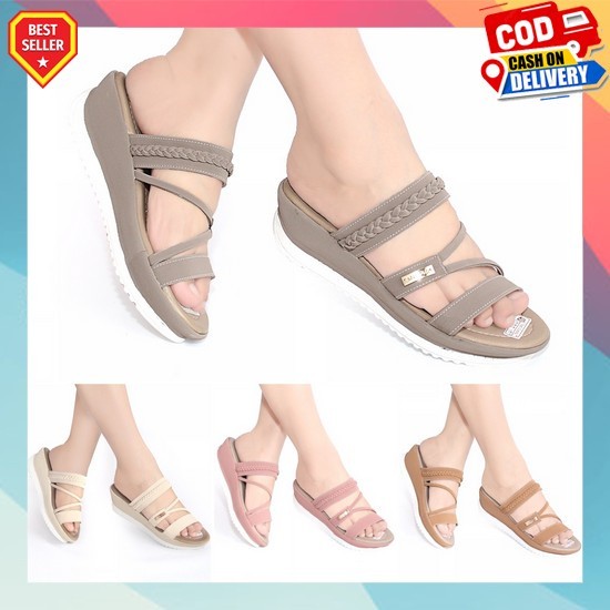 Sepatu Wanita Sendal Cewek Karet Kaca Kondangan 2022 Dewasa Empuk 5Cm Mewah Premium Cantik Lebaran