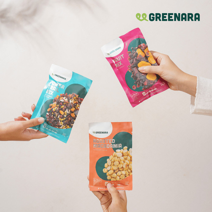 

TERPERCAYA Greenara One Serving Healthy Snacks / Snack Sehat [Pistachio / Almond / Mede / Walnut /