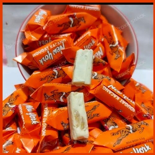 

MURAH PERMEN SUSU KACANG NOUGET / PERMEN KACANG NEW YORK GAMBAR KUDA OREN