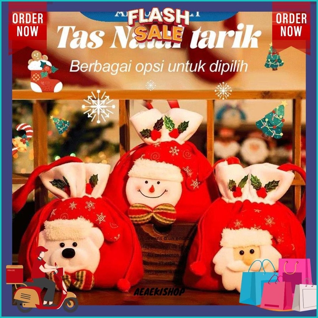 

Christmas Decoration Goody Bag Tas Hadiah Natal Tas Tangan Dewasa Anak-Anak Hadiah Natal Dekorasi Tas Hadiah Kelas Atas Christmas Gift Tas Apel Malam Natal Christmas Accessories Tas Natal Christmas Bag Santa Rudolph Snowman Bear Tas Serut Hadiah Kilat