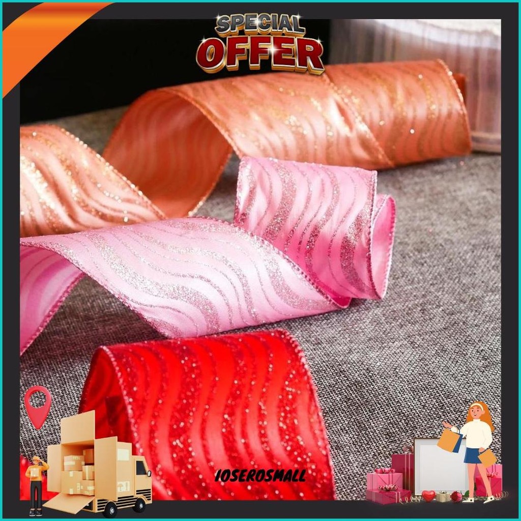 

Pita Natal Wave Gliter (1 Roll 5 Meter) / Hiasan Dekorasi Pohon Natal / Aksesoris Hiasan Pita Natal / Pita Natal Roll Bludru / Pita Hias Natal / Pita Dekorasi Natal Gliter Cod