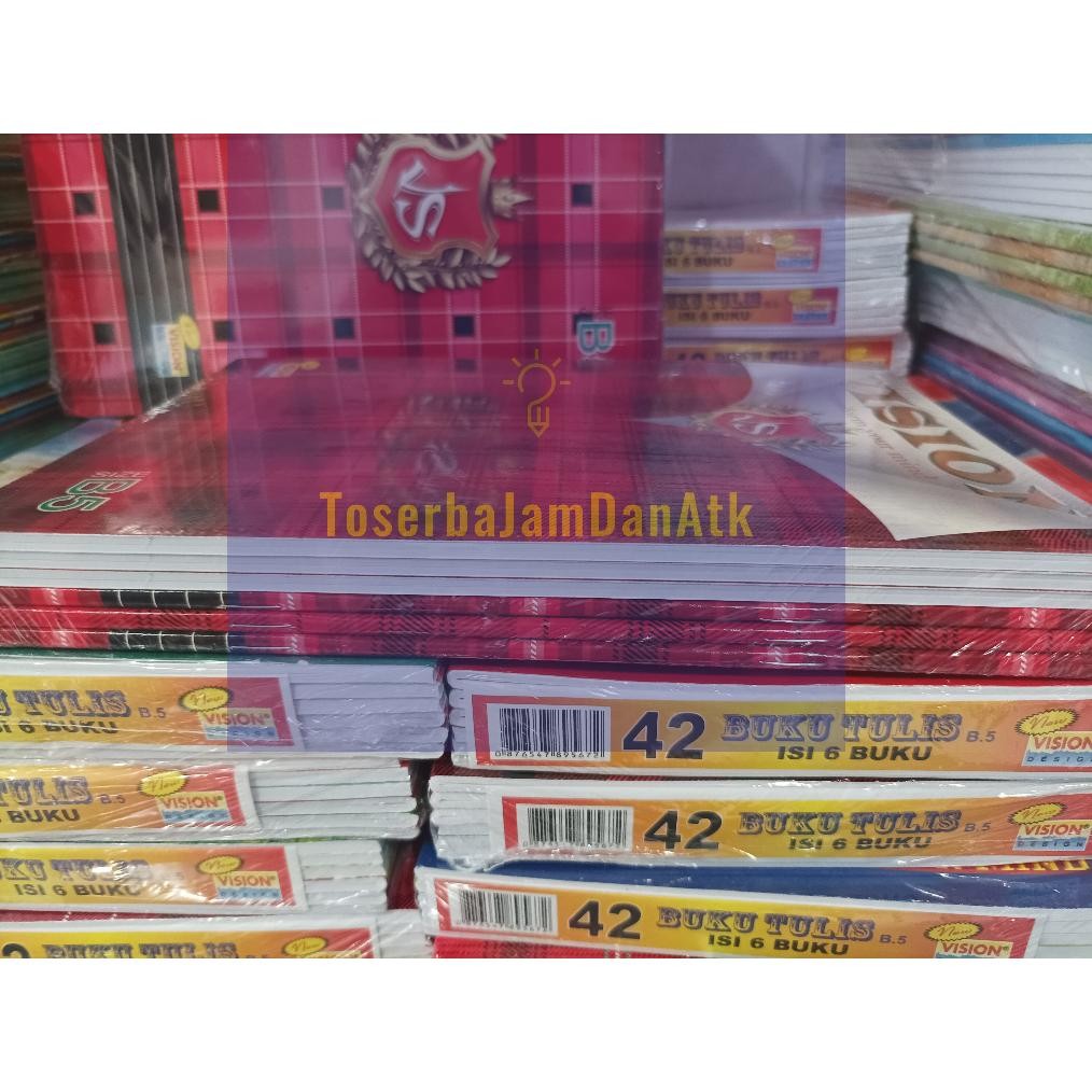 

Sale Buku Tulis Vision Sekolah / Buku 42 Lembar Isi 6 Buku / Buku Pelajar 1 Pack