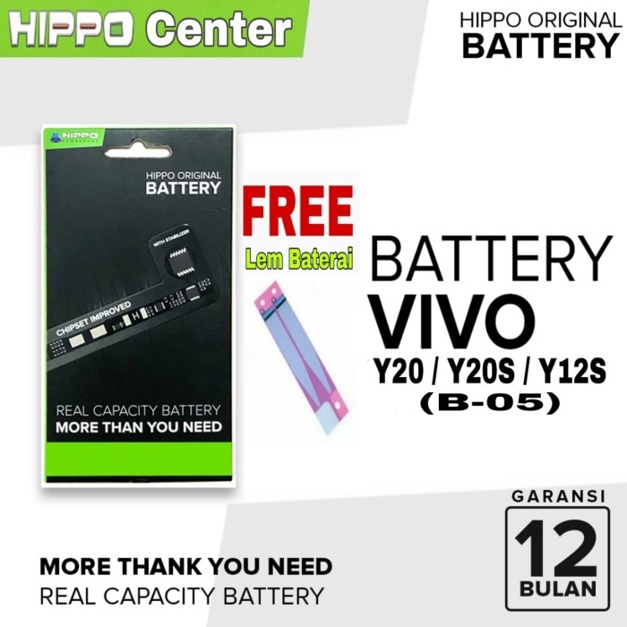 Baterai Hippo Vivo Y20 / Vivo Y20S / Vivo Y12S Battery Vivo B-05 ( B05 ) ( B 05 )