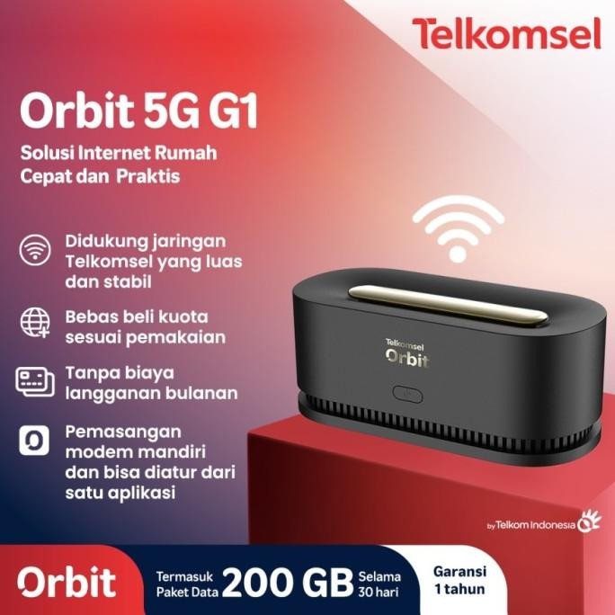 Telkomsel Orbit 5G G1 Modem WiFi 5G High Speed Free internet Kuota 200GB