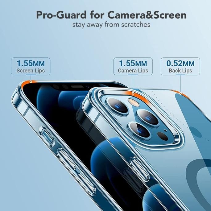 Amino Magnetic Case Untuk Iphone 15 Pro Max 15 Plus Clear Casing