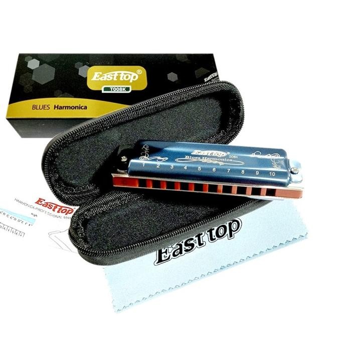 

BLUE- HARMONIKA DIATONIC EASTTOP HARMONICA BLUES EASTOP 10 HOLE T008K BLUE