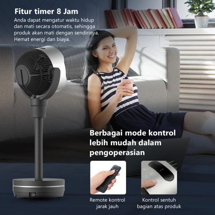 

GREE GCA-CIRCOOL25 Circulation Air Cooler Pendingin Ruangan Kipas Angin Dengan 8 Level Kecepatan Dan 3 Mode Angin + Generator Ion Plasma Kapasitas 2.5 Liter TD