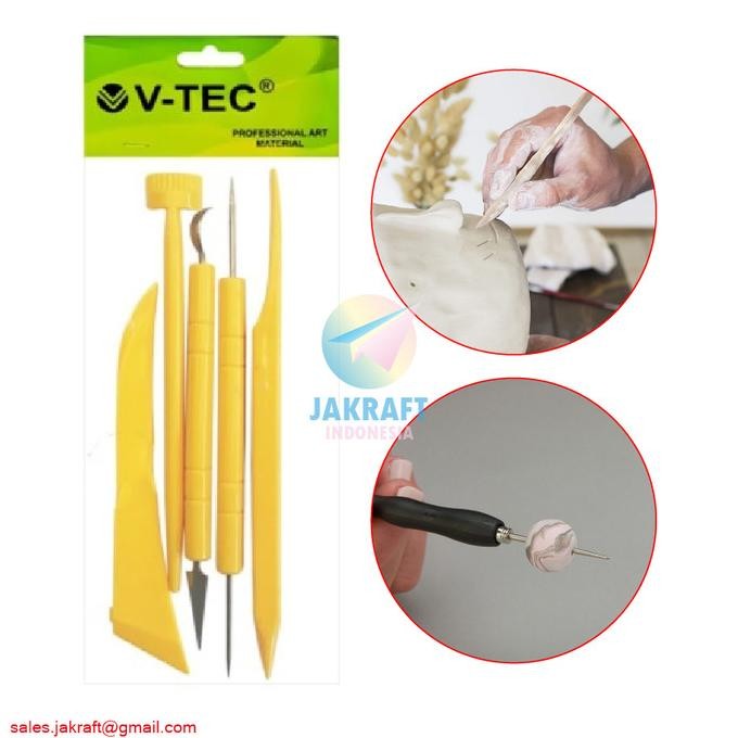 

Terlaris Alat Ukir Clay Set V-TEC VT-23/5 Lilin Plastisin Pottery Art Tool VTEC COD