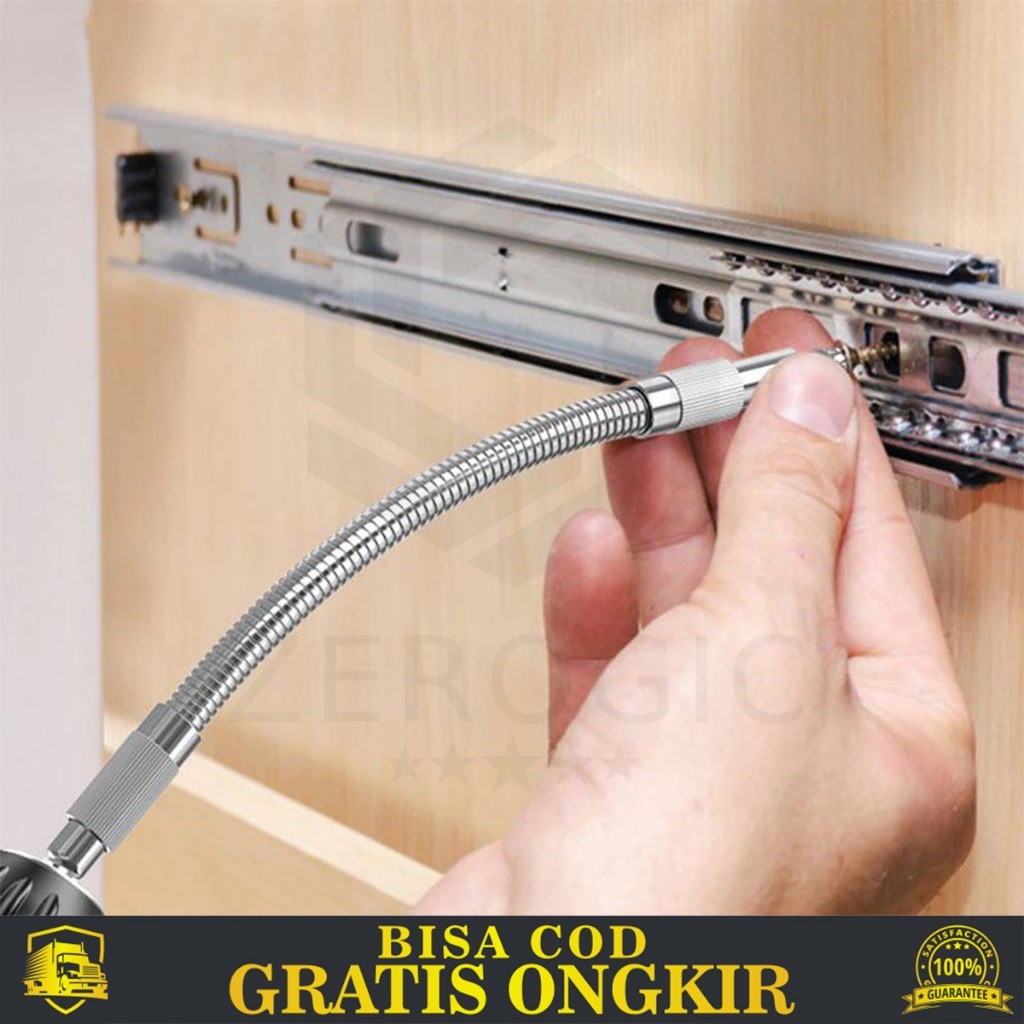 SET PERALATAN KEPALA OBENG BOR FLEKSIBEL STAINLESS STEEL MULTIFUNGSI