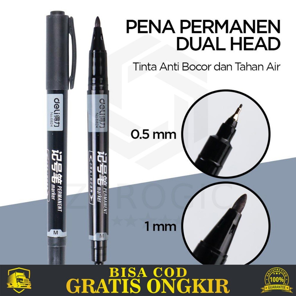 

PENA PULPEN PERMANEN PERALATAN GAMBAR LUKIS MENULIS SEKOLAH DUAL HEAD