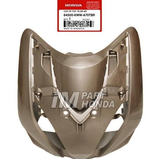 64500-Kww-A70Tbr Cover Front Panel Tameng Depan Revo 110 Dx Coklat Terbaru