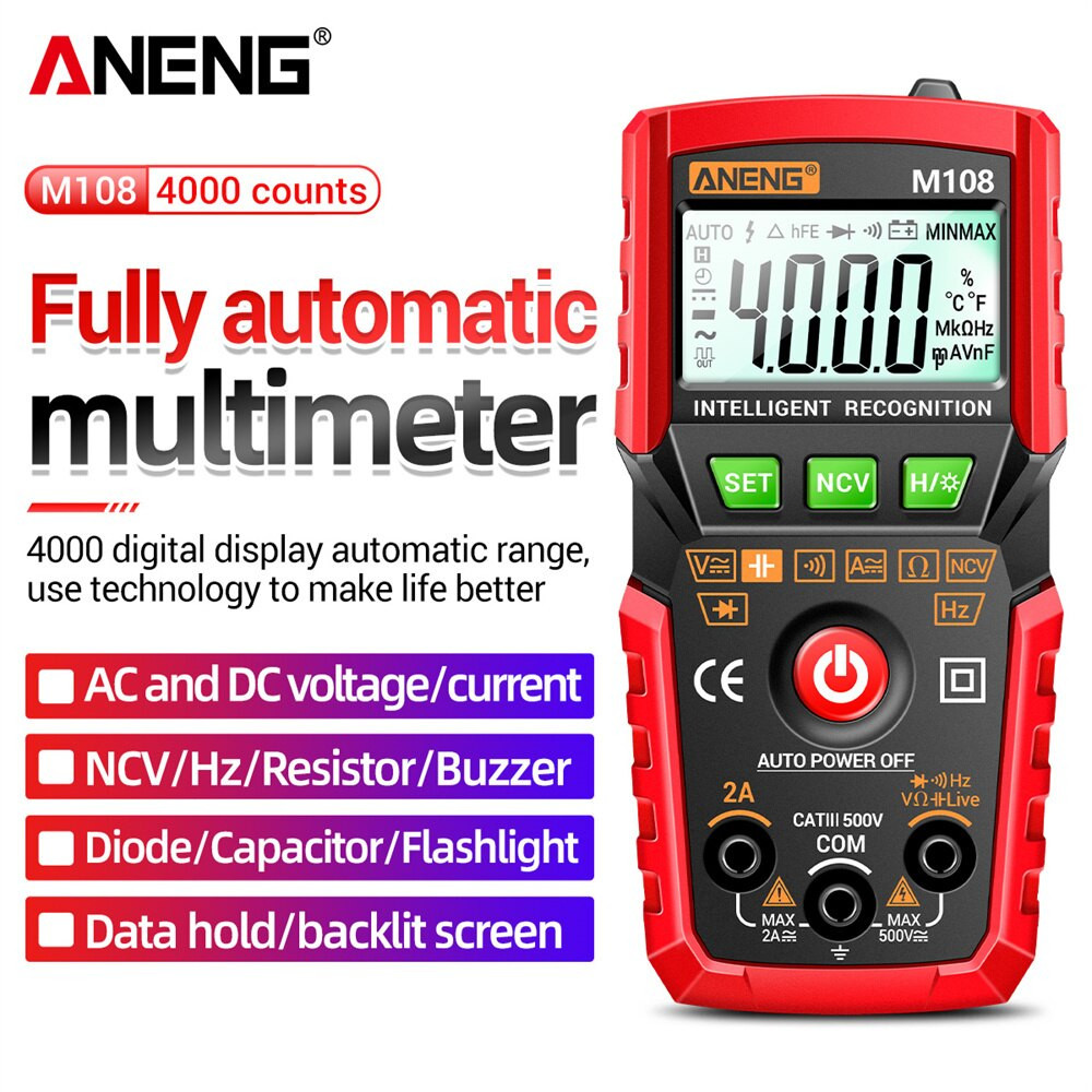 

- ANENG Mini Digital Multimeter AC/DC Electrical Voltage Tester - M108 -