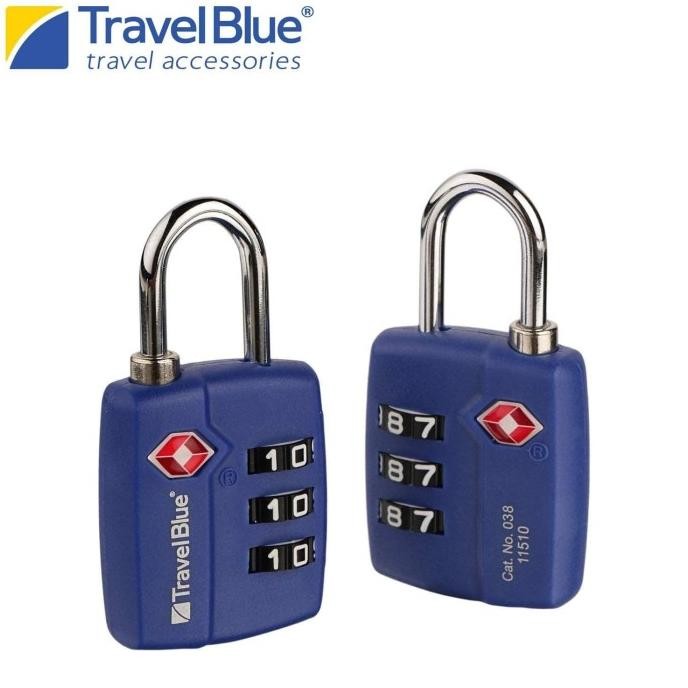 

BLUE- TRAVEL BLUE GEMBOK KOPER 3 DIAL COMBINATION ISI 2 TB038