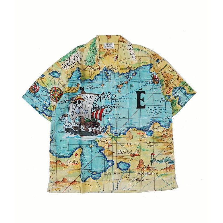 

BLUE- W.ESSENTILS X ONE PIECE EAST BLUE FULL PRINT BOWLING SHIRT