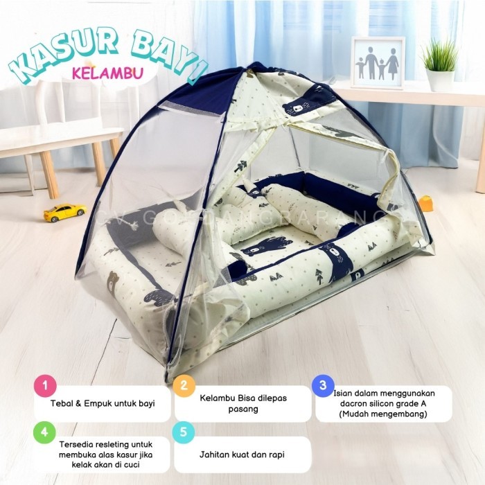 Kasur Kelambu Bayi set bantal guling Kasur bayi Kasur baby newborn Set kasur bayi kelambu