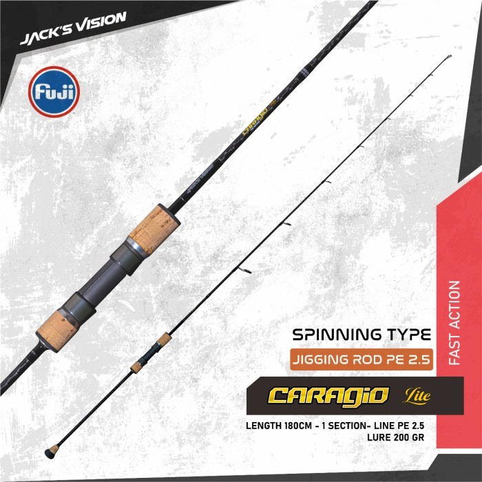 Joran Pancing laut Spinning Jack'S Vision Caragio Lite Pe 2,5