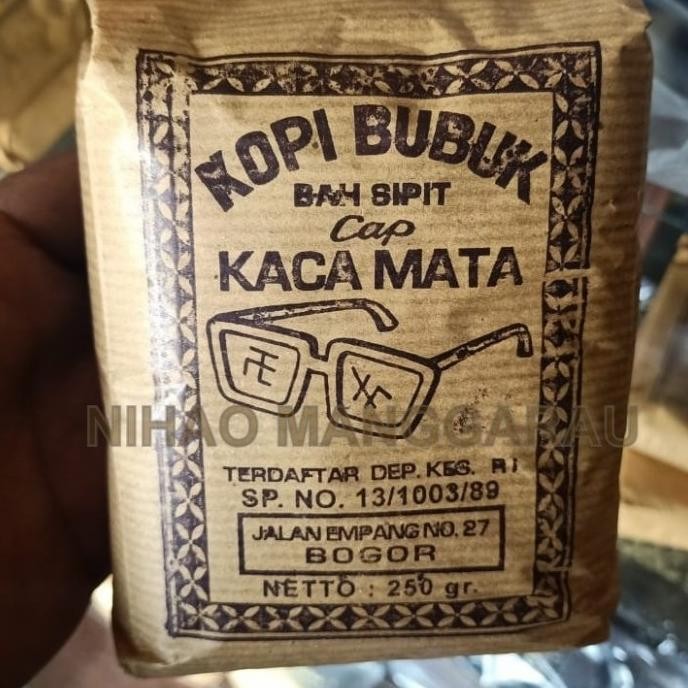 

Kopi Bah Sipit Cap Kacamata 250 Gram Legend Khas Bogor